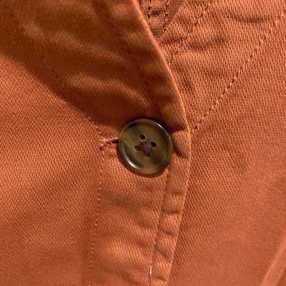 Gap Button up rust colored dress with pockets! - Picture 2 of 3